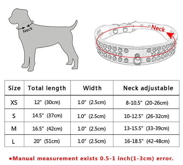 Rhinestone dog collar