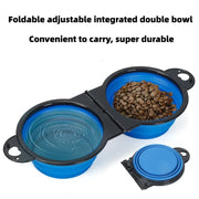 Foldable dual bowl