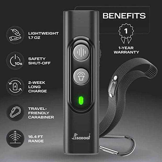 Ultrasonic Anti Barking Training Device With USB Rechargeable